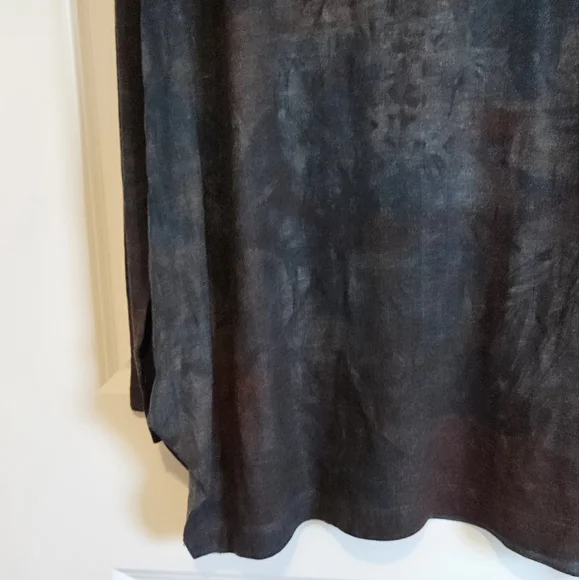 Soft Surroundings Green Brown Floral Tunic Sweater Women's Size 1X - Picture 3 of 10